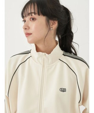 earth music&ecology スポーティー袖ラインブルゾン Ivory