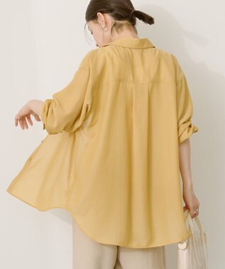 AMERICAN HOLIC シアーボイルオーバーシルエットシャツ Mustard