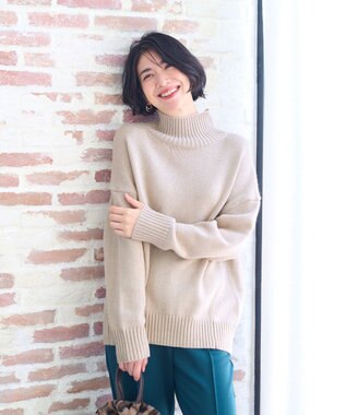 ANY ラムウールバックテイルニット アイボリー