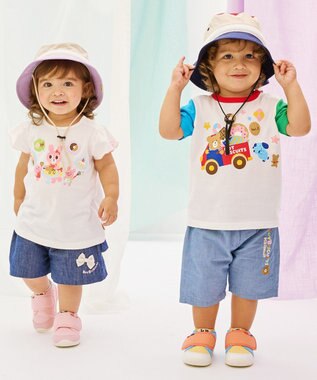 MIKI HOUSE HOT BISCUITS 【80-120cm】 ビーンズ×お菓子シリーズ 天竺素材半袖Tシャツ マルチカラー