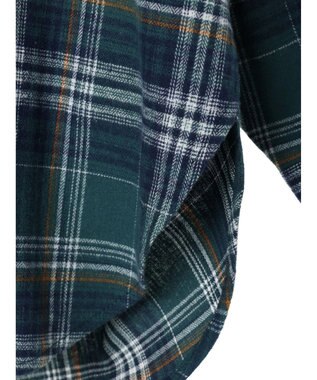 CRAFT STANDARD BOUTIQUE チェックバンドカラーサークルブラウス Green