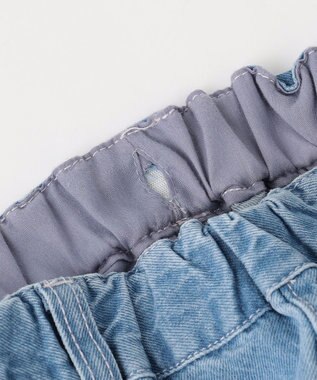 ANY KIDS 【一部店舗/WEB先行販売アイテム】【洗濯機可能】刺繍 ワイドデニムパンツ インディゴ