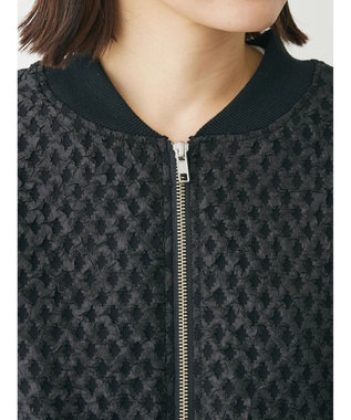 Green Parks ・ＳＵＧＡＲ　ＳＰＯＯＮ　エンボスチェックブルゾン Black