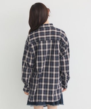 earth music&ecology 【コットン100】マルチウェイチェックシャツ Check Black