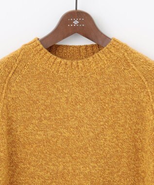 JOSEPH ABBOUD MOUNTAIN 【WEB限定・SPACE/イタリア糸使用/軽く暖かい/豊富なカラー】 ラムウール　クルーネック ニット イエロー系
