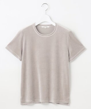 23区 L 【SLOW/一部店舗限定】半袖 ベロア TEE ライトグレー系