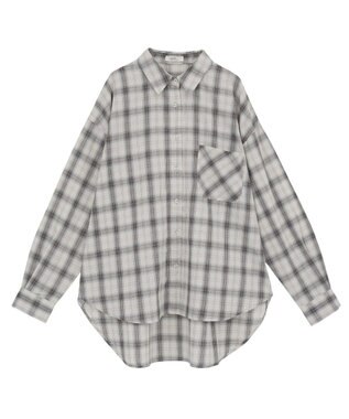 earth music&ecology 【コットン100】マルチウェイチェックシャツ Check Beige