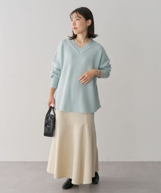 Green Parks 洗える　Ｖネックニットプルオーバー Blue