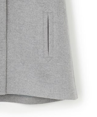 J.PRESS YORK STREET 【WOMEN】2wayショートウールアンゴラビーバー コート ライトグレー系