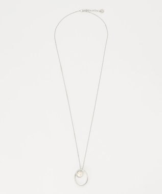 J.PRESS LADIES カーブパール ネックレス シルバー系