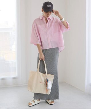 WEGO 【ANGIE VINTAGE】リブマーメイドスカート 杢グレー