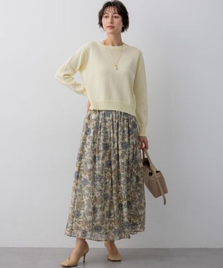 23区 【先行予約】コットンギマ クルーネック ニット ライトイエロー系