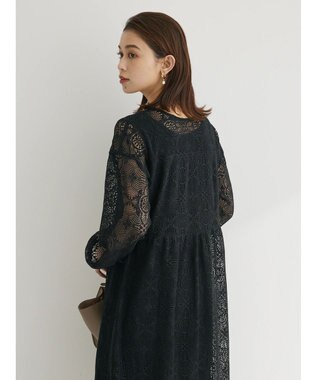 Green Parks ＳＥＴ２点レースワンピース×インナー Black