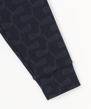 23区GOLF 【MEN】【吸湿発熱】クラブ柄 ハーフジップ ネイビー系