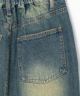 WEGO ヴィンテージウォッシュデニムロングスカート デニム