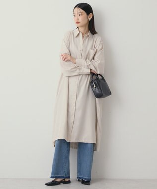 AMERICAN HOLIC T/Rカルゼロングシャツワンピース Ecru