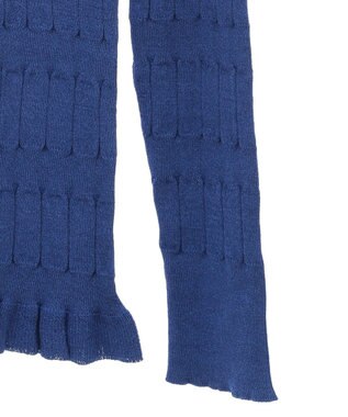 Green Parks プリーツニットカーディガン Blue