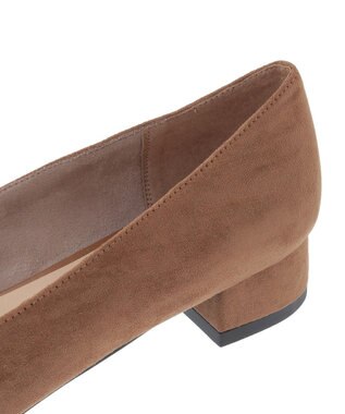 YECCA VECCA バックルローヒールパンプス Camel