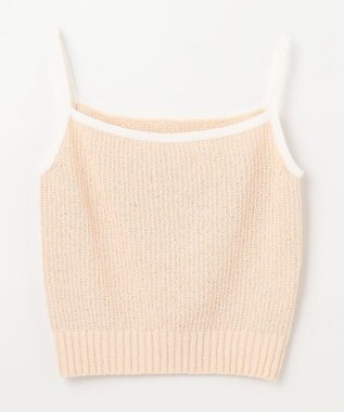 GRACE CONTINENTAL バイカラーニットノースリーブ ベージュ