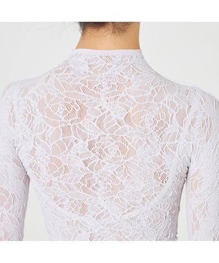 Chacott 【ノーソーイングニット】ローズシアーレースハイネックトップ グレー