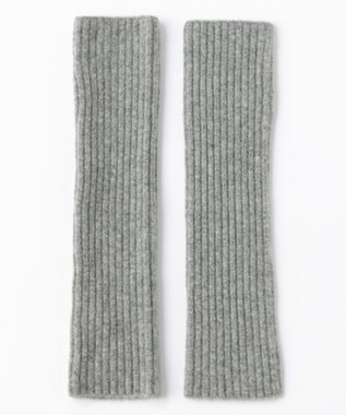 UNFILO 【洗える】ふわふわニット アームウォーマー グレー