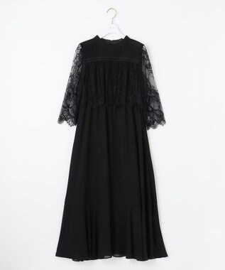 ANY SIS 【洗える】レーシーケープ ドレス ブラック