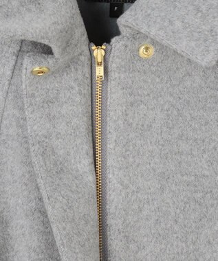 J.PRESS YORK STREET 【WOMEN】2wayショートウールアンゴラビーバー コート ライトグレー系