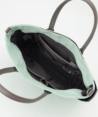 Y'SACCS ナイロン×リサイクルレザー　ホック2WAYトート　Sサイズ ミント