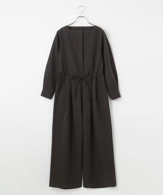 #Newans スクエアネックジャンプスーツ ブラック