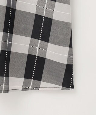 ANY SIS 【洗える】チェックドッキング ワンピース ブラック