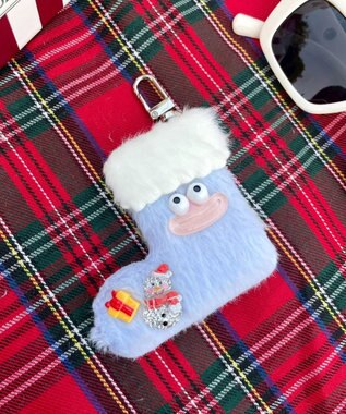 WEGO メリーメリーくつしたモンスターぬいぐるみキーホルダー サックス