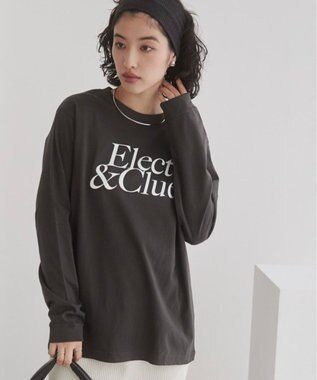 WEGO 【ANGIE VINTAGE】フロッキーロゴプリントロンT スミクロ