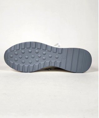 Dominic3 ヒールアップ グリッタートリム サイドジップスニーカー ブラック