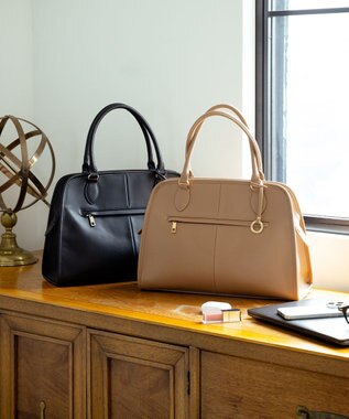 組曲 【A4対応】 ボストンバッグ Large ベージュ系