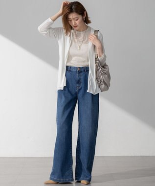 23区 【新色追加/UVケア/接触冷感】マルチ機能 シアー ショート カーディガン ホワイト系