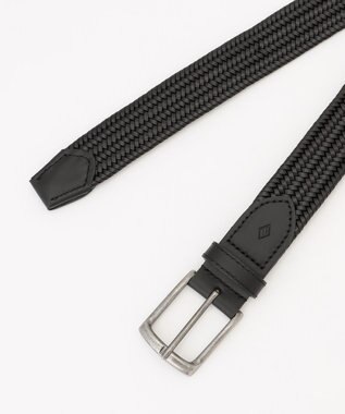 JOSEPH ABBOUD 【イタリア素材・ストレッチ・日本製】ストレッチレザー ベルト ブラック系