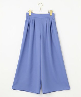 ANY SIS L 【接触冷感・UVカット・速乾】スムージーポリエステルタックフレア パンツ ブルー