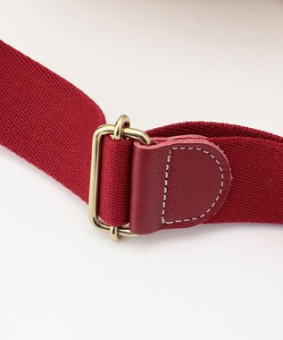 UNBILLION Otias 8号キャンバスシュリンクレザーボディバッグ レッド