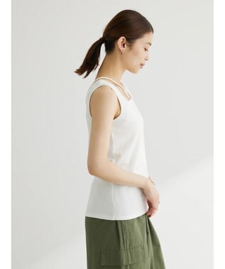 Green Parks マルチストラップテレコタンク Off White