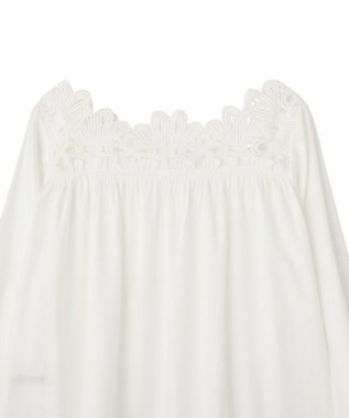 YECCA VECCA フラワーレースブラウス Off White