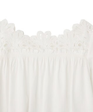 YECCA VECCA フラワーレースブラウス Off White