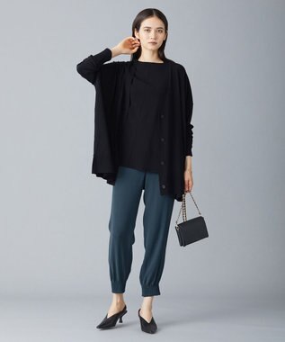 ICB 【洗える・WEB限定カラーあり】 ヴィスコースワイド カーディガン ブラック系