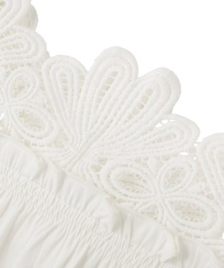 YECCA VECCA フラワーレースブラウス Off White