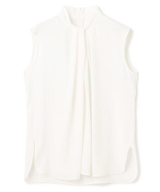 BEIGE， 【L-size】ANITA / ノースリーブタックブラウス White