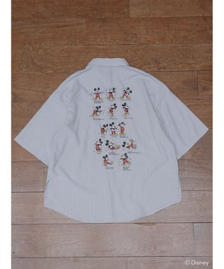 Green Parks ミッキーフレンド／体操プリント半袖シャツ Stripe