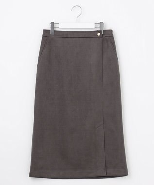J.PRESS LADIES 【洗える】スエードダンボール スカート グレー系