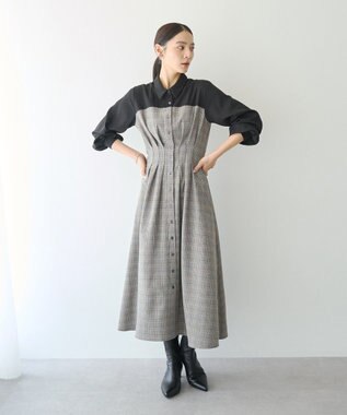YECCA VECCA ベアドッキングワンピース Check
