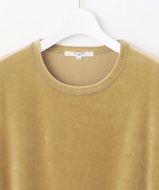 23区 L 【SLOW/一部店舗限定】半袖 ベロア TEE イエロー系