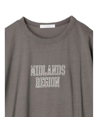 Green Parks ５分袖ピグメントロゴプルオーバー Gray