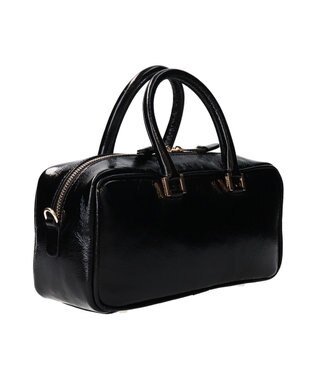 INTER-CHAUSSURES 【CHRISTIAN VILLA】レザーハンドルハンドバッグ ブラック